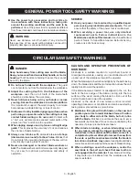 Preview for 3 page of Ryobi CSB124 Operator'S Manual