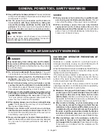 Preview for 4 page of Ryobi CSB143LZ Operator'S Manual