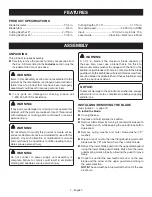Preview for 7 page of Ryobi CSB144LZ Operator'S Manuar