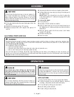 Preview for 8 page of Ryobi CSB144LZ Operator'S Manuar