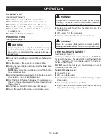 Preview for 12 page of Ryobi CSB144LZ Operator'S Manuar