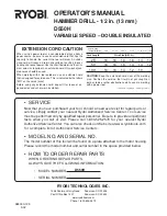 Preview for 16 page of Ryobi D550H Operator'S Manual