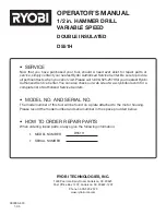 Preview for 16 page of Ryobi D551H Operator'S Manual