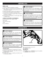 Preview for 9 page of Ryobi D552H (French) Manuel D'Utilisation