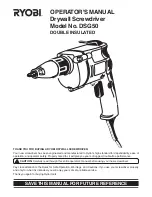 Ryobi DSG50 Operator'S Manual preview