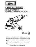 Ryobi EAG95100 Owner'S Operating Manual предпросмотр