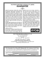 Preview for 9 page of Ryobi EasyEdge RLT5030SG Operator'S Manual