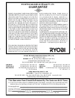 Preview for 14 page of Ryobi EBG2515 Owner'S Operation Manual