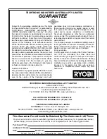 Preview for 10 page of Ryobi ECS12519 Owner'S Operation Manual