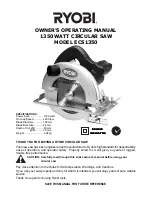 Preview for 1 page of Ryobi ECS1350 Owner'S Operating Manual