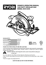 Ryobi ECS1400K Owner'S Operating Manual preview