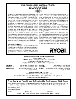 Предварительный просмотр 14 страницы Ryobi EDP2521L Owner'S Operation Manual
