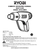 Ryobi EHG1600K Owner'S Operating Manual preview