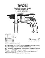 Ryobi EID24750K Owner'S Operating Manual preview