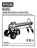 Preview for 1 page of Ryobi ELS-52 Operator'S Manual