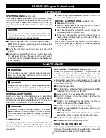 Предварительный просмотр 11 страницы Ryobi ELS-52 Operator'S Manual