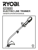 Preview for 1 page of Ryobi ELT1100QFA Owner'S Operation Manual