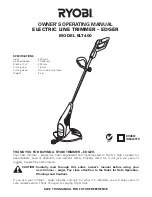 Предварительный просмотр 1 страницы Ryobi ELT400 Owner'S Operating Manual