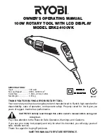 Предварительный просмотр 1 страницы Ryobi ERK24100VK Owner'S Operating Manual