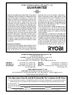 Предварительный просмотр 8 страницы Ryobi ERK24100VK Owner'S Operating Manual
