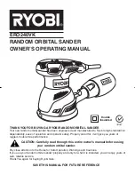 Preview for 1 page of Ryobi ERO240VK Owner'S Operating Manual