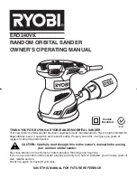 Ryobi ERO240VK Owner'S Operating Manual preview