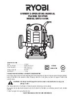 Preview for 1 page of Ryobi ERT1500VK Owner'S Operating Manual