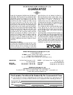 Preview for 12 page of Ryobi ESW1240 Owner'S Operating Manual