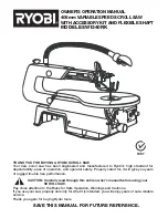 Preview for 1 page of Ryobi ESW1240RK Owner'S Operation Manual