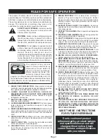 Preview for 2 page of Ryobi ESW1846 Owner'S Operating Manual