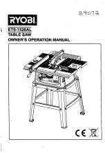 Предварительный просмотр 1 страницы Ryobi ETS-1526AL Owner'S Operation Manual