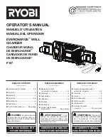 Ryobi EVERCHARGE P187 Operator'S Manual preview