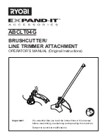 Ryobi Expand-It ABCLT04G Operator'S Manual preview