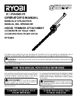 Preview for 1 page of Ryobi Expand-It RY15800 Operator'S Manual
