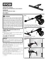 Предварительный просмотр 1 страницы Ryobi EZ CLEAN RY3112SG Operator'S Manual