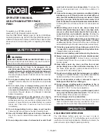 Preview for 1 page of Ryobi FVB01 Operator'S Manual