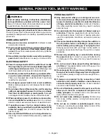 Предварительный просмотр 2 страницы Ryobi FVC51 Operator'S Manual