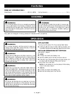 Preview for 6 page of Ryobi FVC51 Operator'S Manual