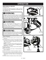 Preview for 42 page of Ryobi GD125 Operator'S Manual