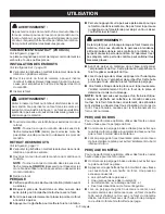 Preview for 16 page of Ryobi HJP001 Operator'S Manual