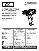 Ryobi HP108L Operator'S Manual preview