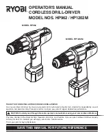 Ryobi HP1202M Operator'S Manual preview