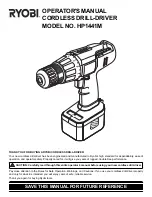 Preview for 1 page of Ryobi HP1441M Operator'S Manual