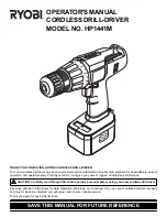 Ryobi HP1441M Operator'S Manual preview