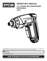 Предварительный просмотр 1 страницы Ryobi HP40L Operator'S Manual