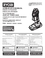 Preview for 1 page of Ryobi JOBPLUS P246 Series D Operator'S Manual