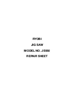 Предварительный просмотр 1 страницы Ryobi JS550 Repair Sheet