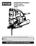 Предварительный просмотр 1 страницы Ryobi JS550L Operator'S Manual