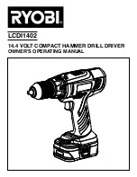 Preview for 1 page of Ryobi LCDI1402 Owner'S Operating Manual