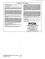 Предварительный просмотр 8 страницы Ryobi LE720r Operator'S Manual